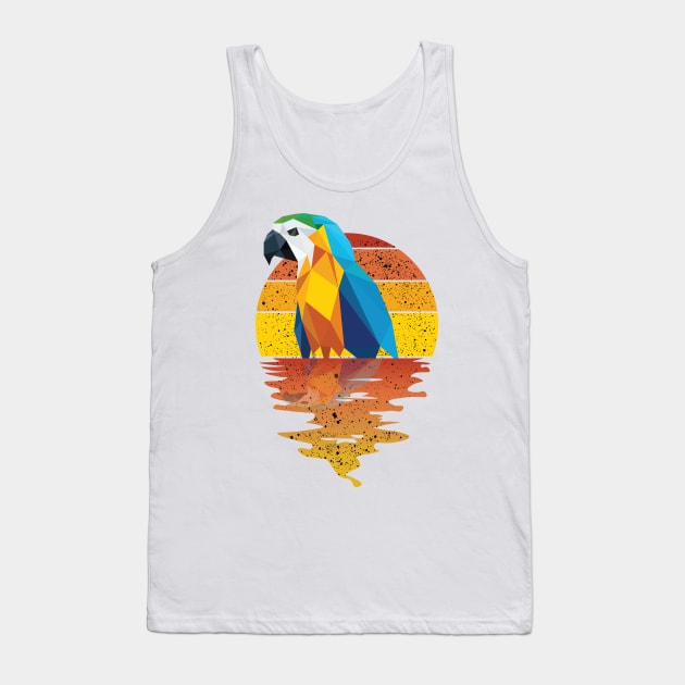 Vintage cute bird reflected on lights of moon Tank Top by mutarek